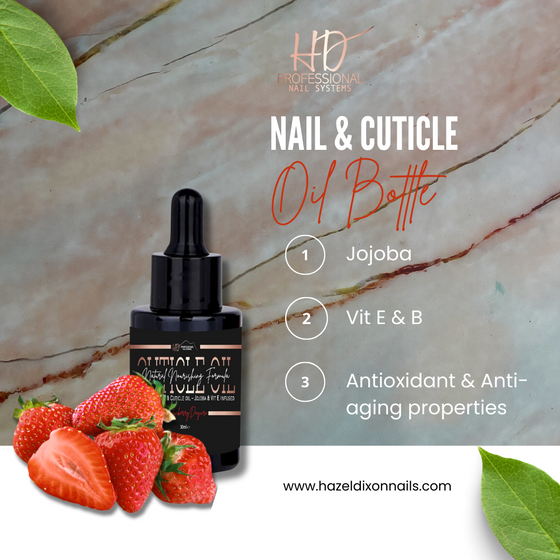 HD PRO Nail & Cuticle Oil - 30ml Desktop - Strawberry Daiquiri