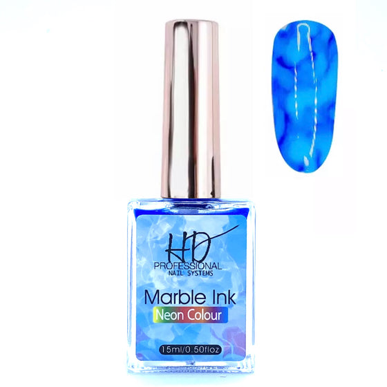 HD Marble Ink - Neon Blue
