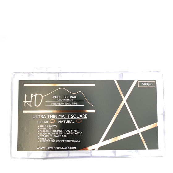 HD Ultra Thin Matt Well-less tips - Clear