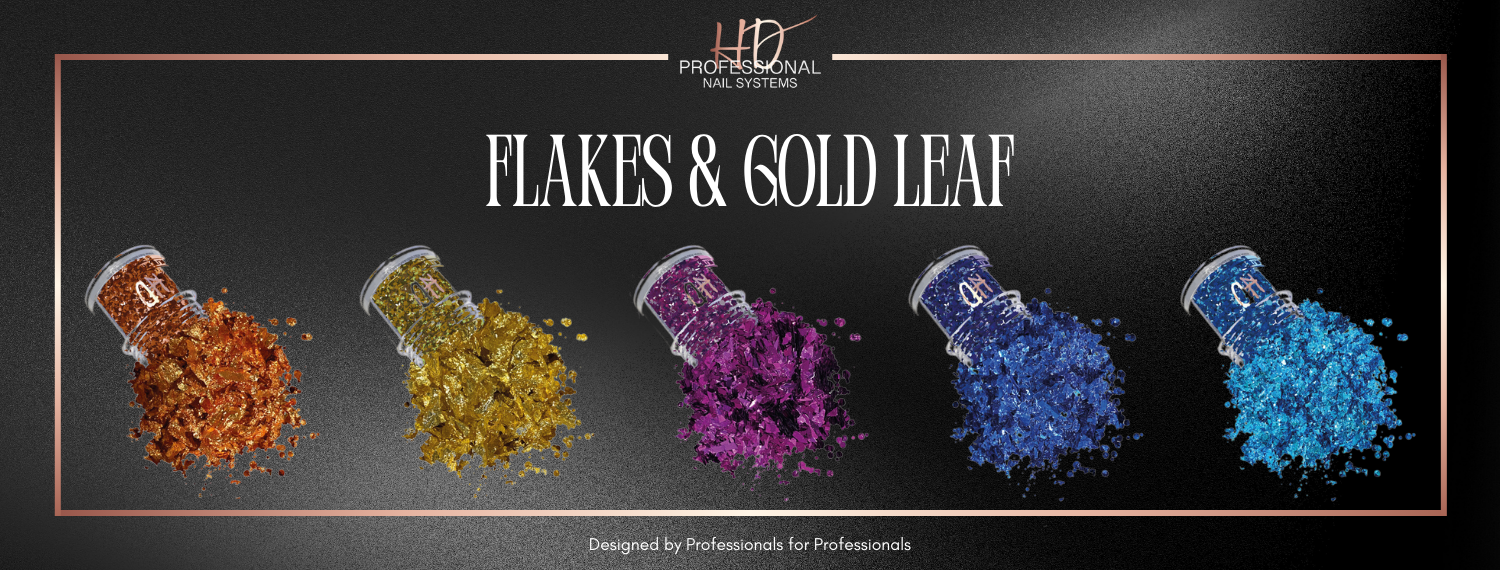 Glitter Flakes & Gold Leaf