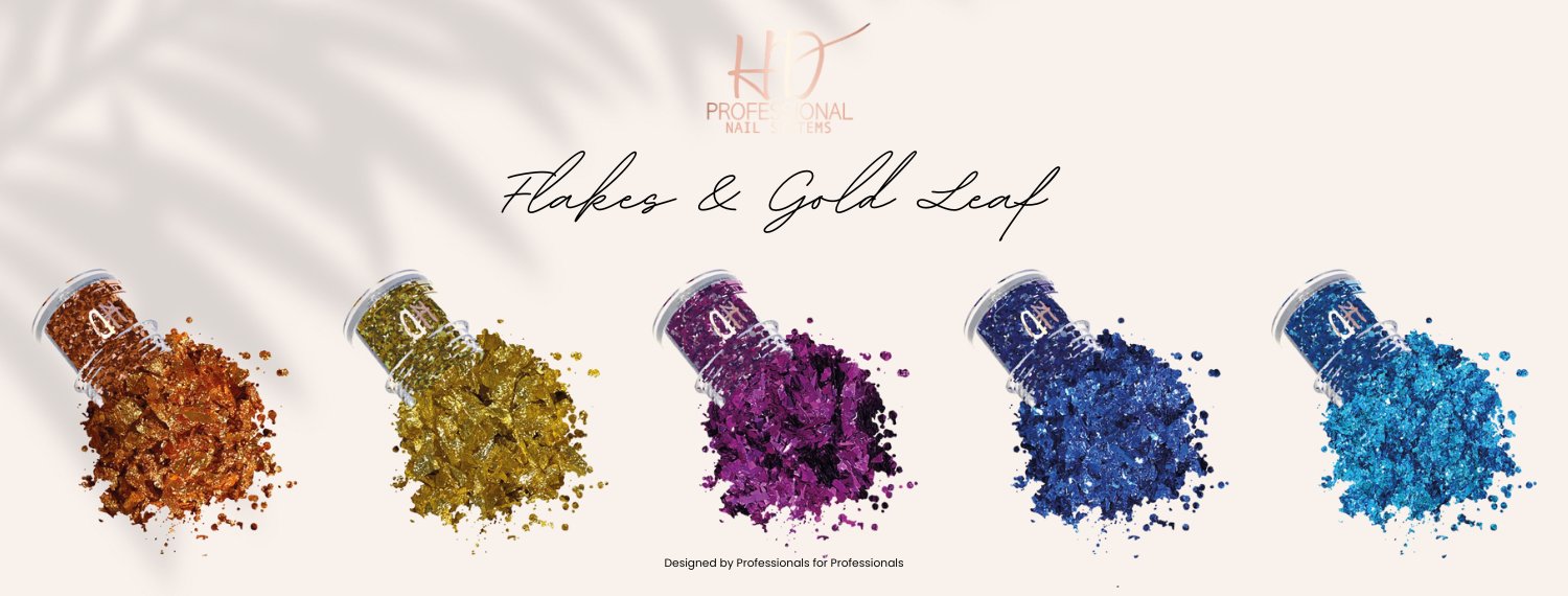 Glitter Flakes & Gold Leaf
