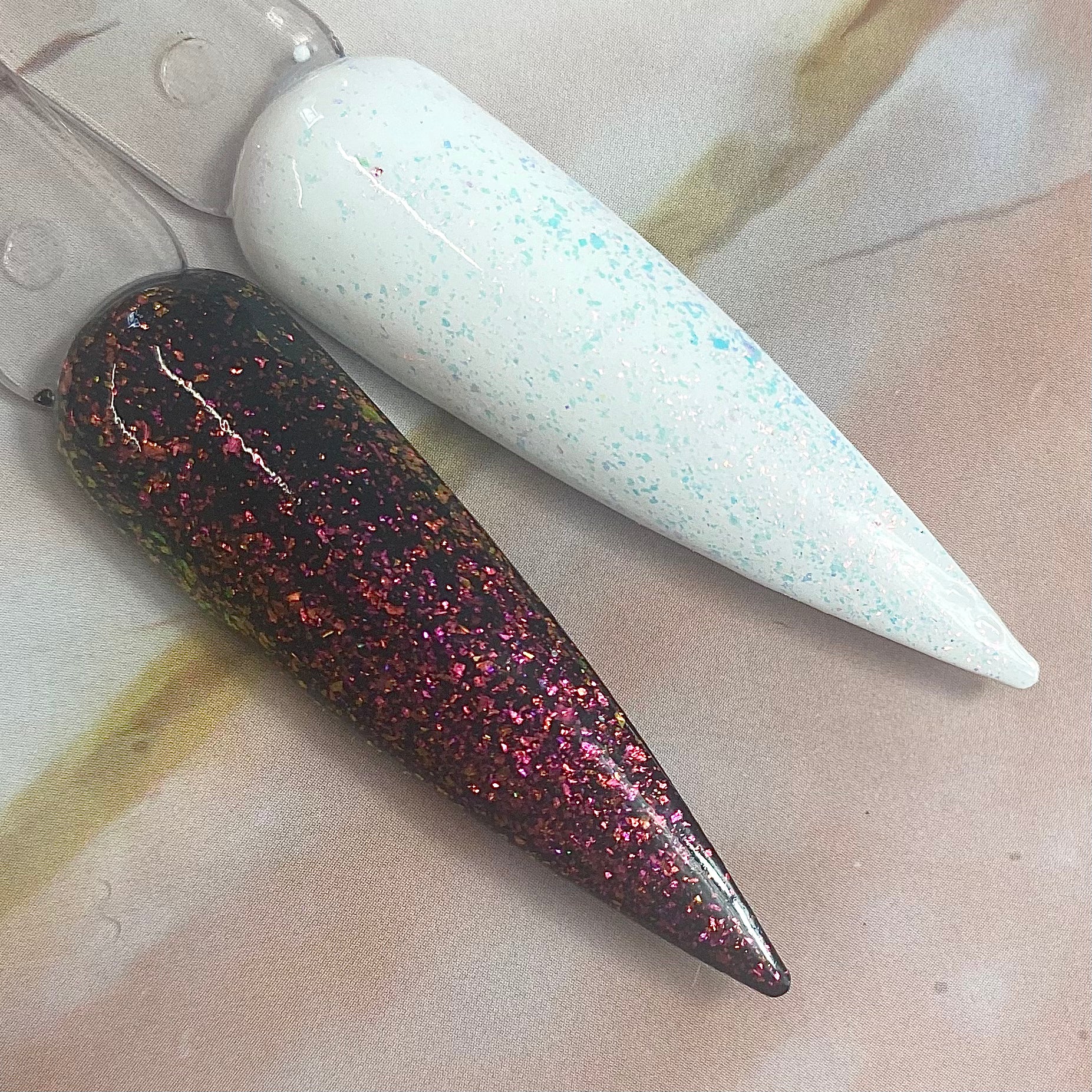 Shine It ! HEMA FREE - No Wipe Candy Flake Top Coat - Fuchsia