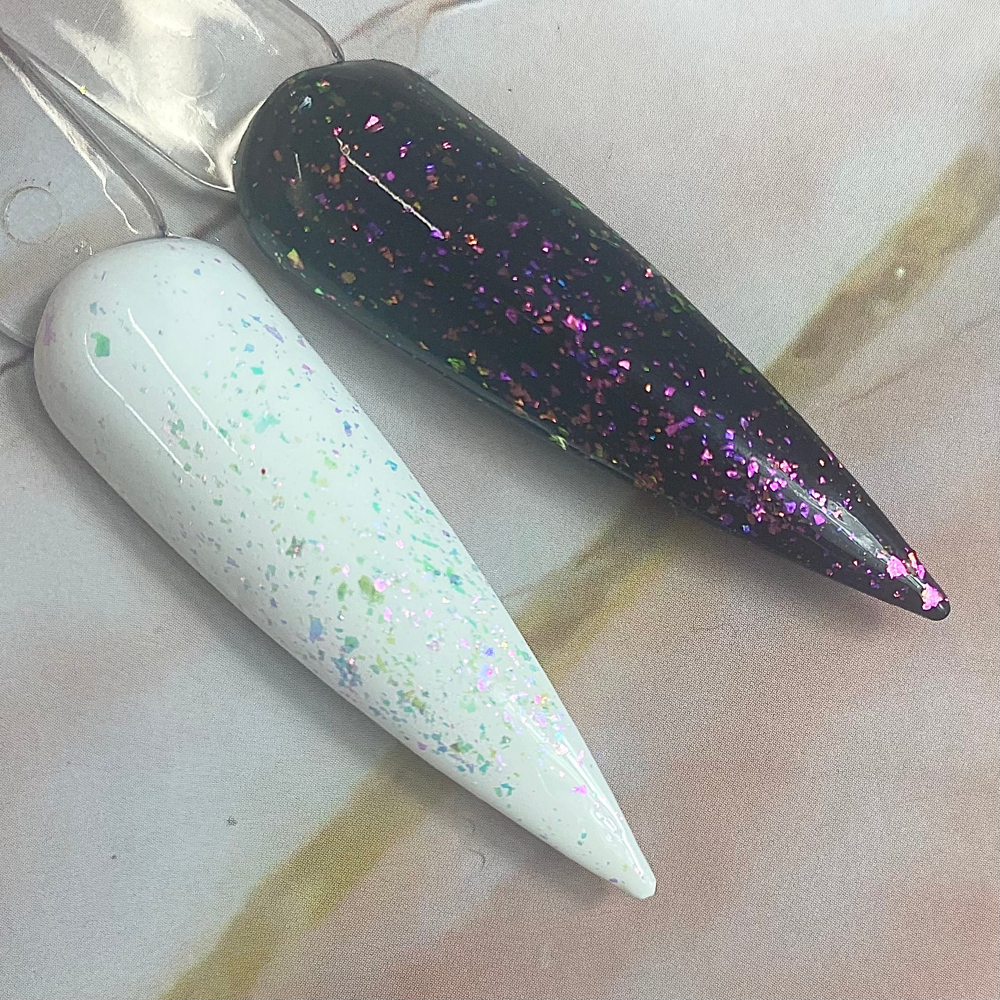 Shine It ! HEMA FREE - No Wipe Candy Flake Top Coat - Lavender