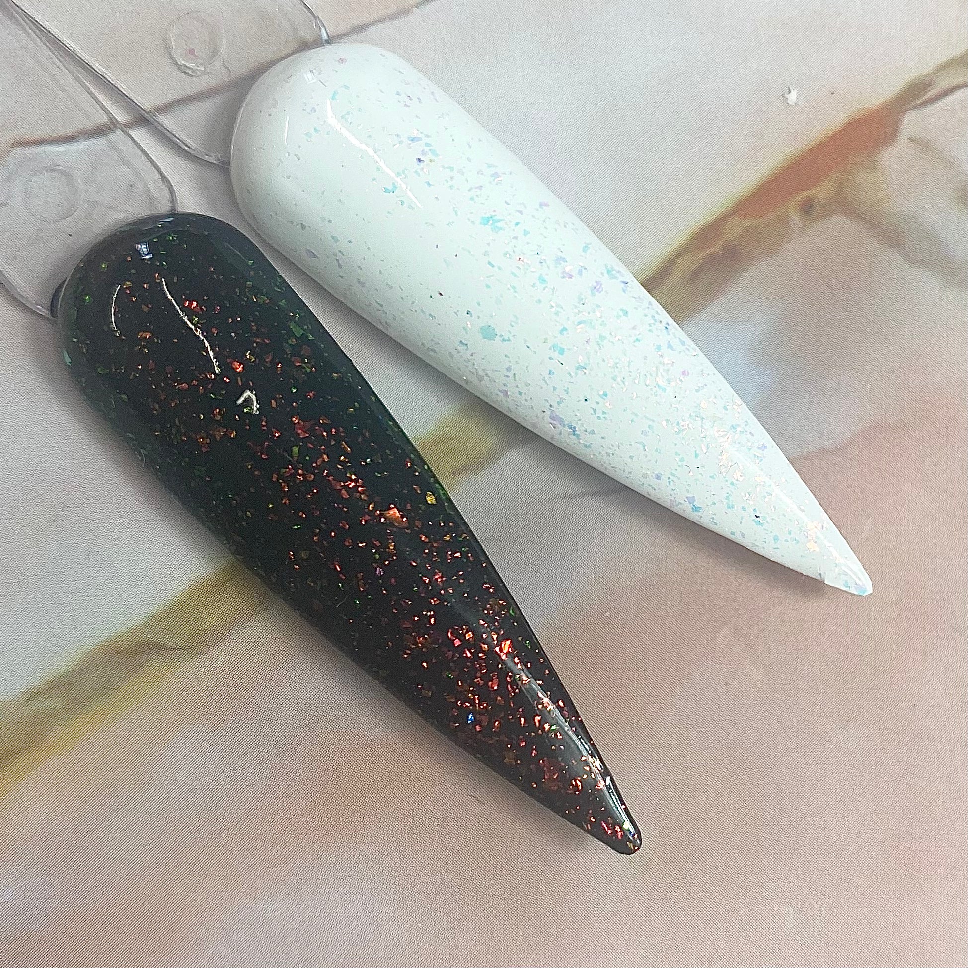 Shine It ! HEMA FREE - No Wipe Candy Flake Top Coat - Peach