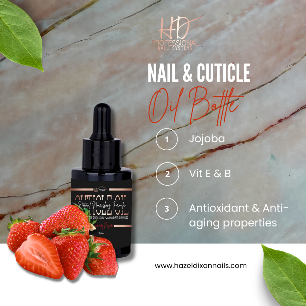 HD PRO Nail & Cuticle Oil - 30ml Desktop - Strawberry Daiquiri