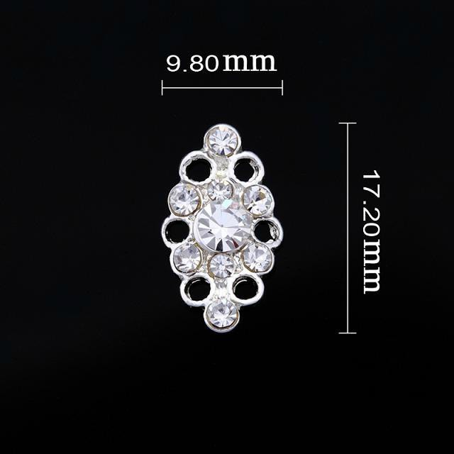 Large Oval Crystal Cluster Nail Jewellery