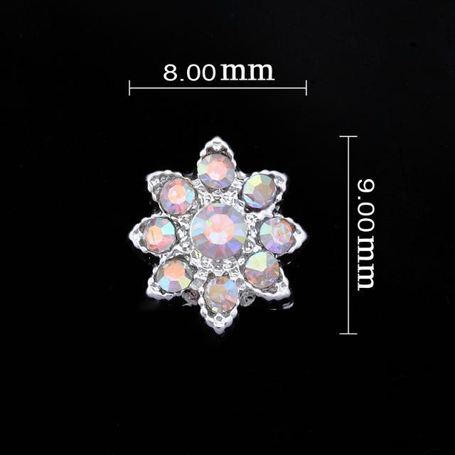 Small Magic Crystal Flower Nail Jewellery