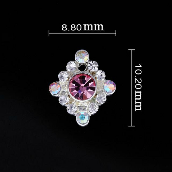 Small Pink Diamond Nail Jewellery