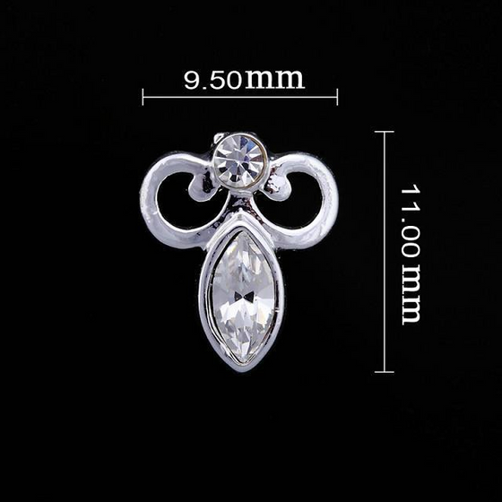 Medium Crystal Filigree Nail Jewellery