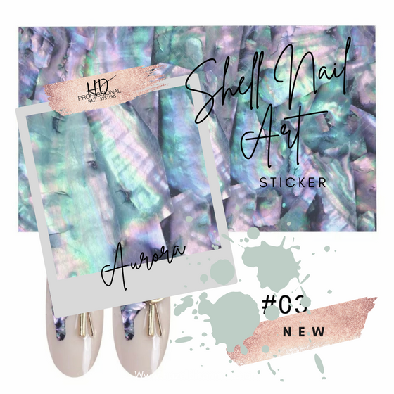 *NEW* Shell Nail Art Sticker - Aurora