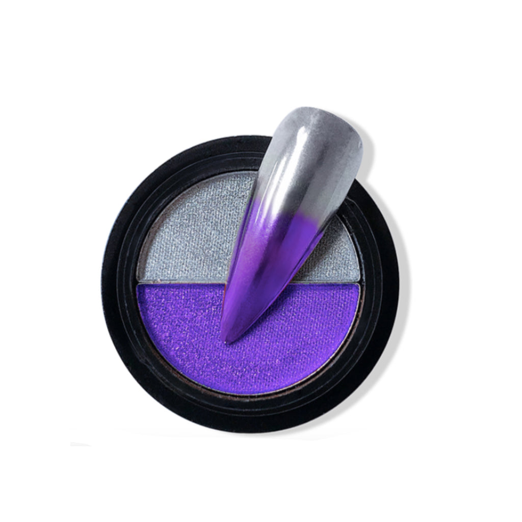 Duo Compact Chrome Powder - Tanzanite & Silver