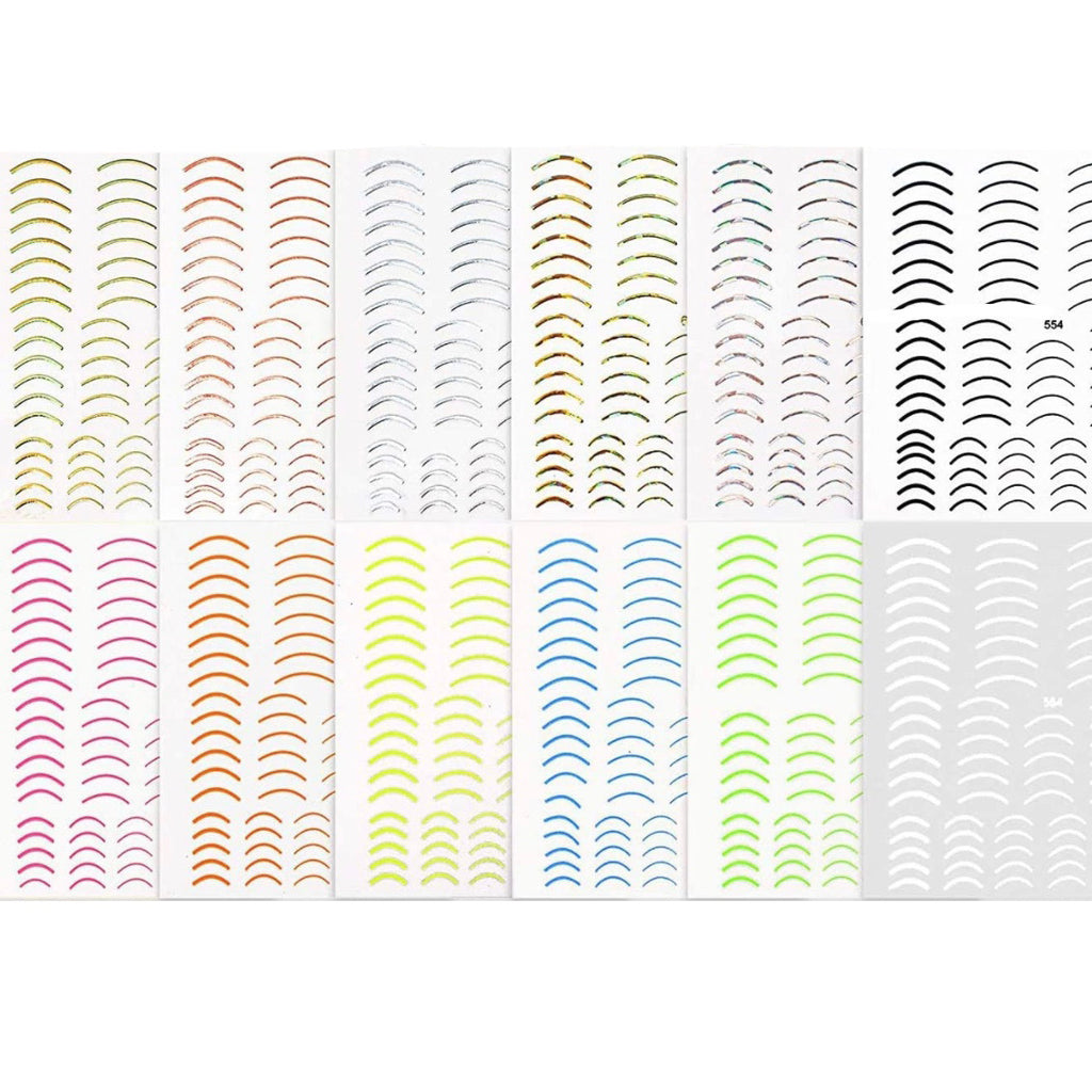Curved Line Stickers - 12 Colours *NEW*