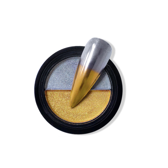 Duo Compact Chrome Powder - Bright Gold & Silver