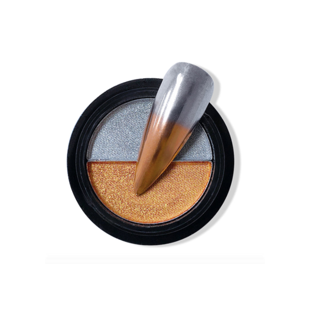 Duo Compact Chrome Powder - Bronze & Silver