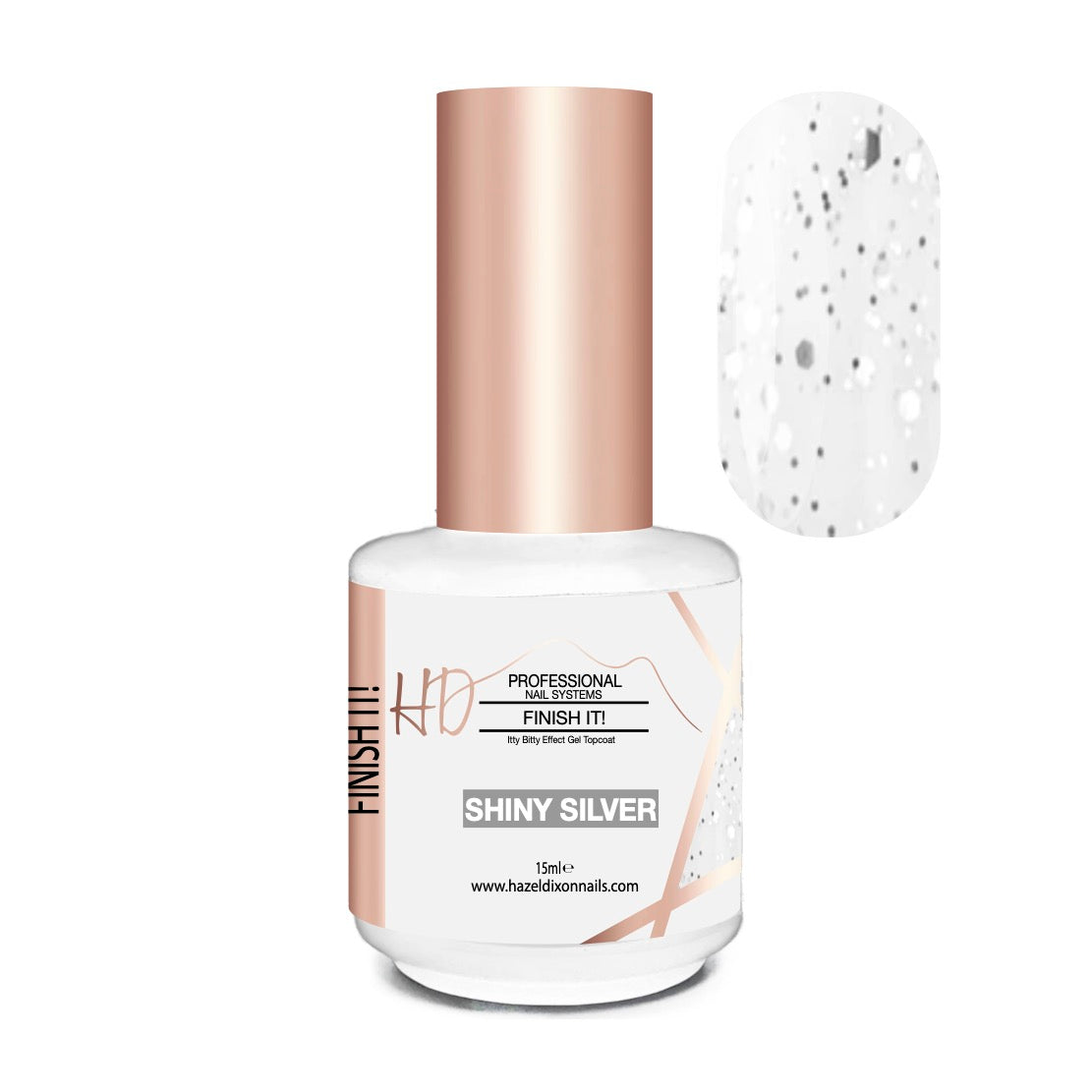 HD Finish It! Itty Bitty Gel Topcoat - SHINY - Silver