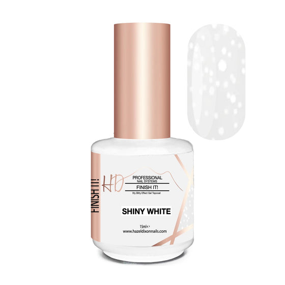Custom milky white acrylic with flash gel  Clear glitter nails, Chic  nails, Nail shimmer