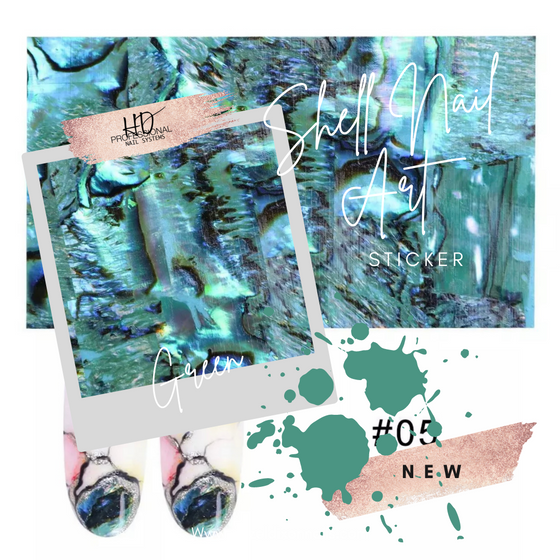 *NEW* Shell Nail Art Sticker - Green