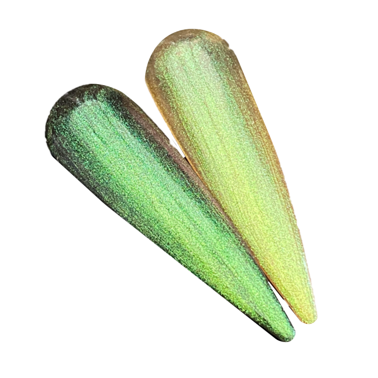 Diamond Shine It ! No Wipe Shimmer Top Coat - GREEN/GOLD