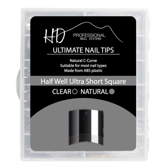 HD Half-well Ultra Short Square Tips - Natural