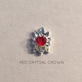 Medium Red Crystal Crown Nail Jewellery