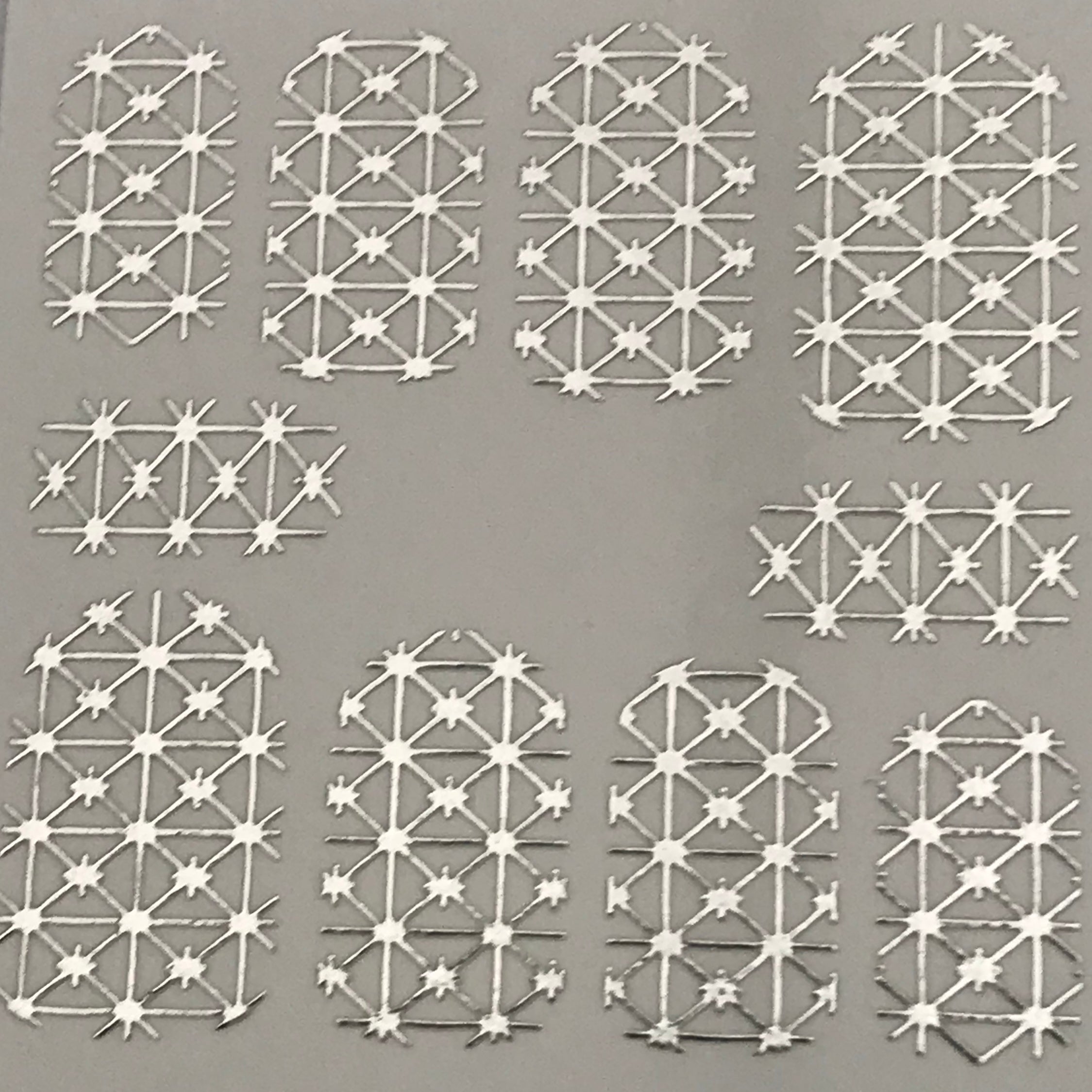 HD Nail Art Metallic Stickers Silver