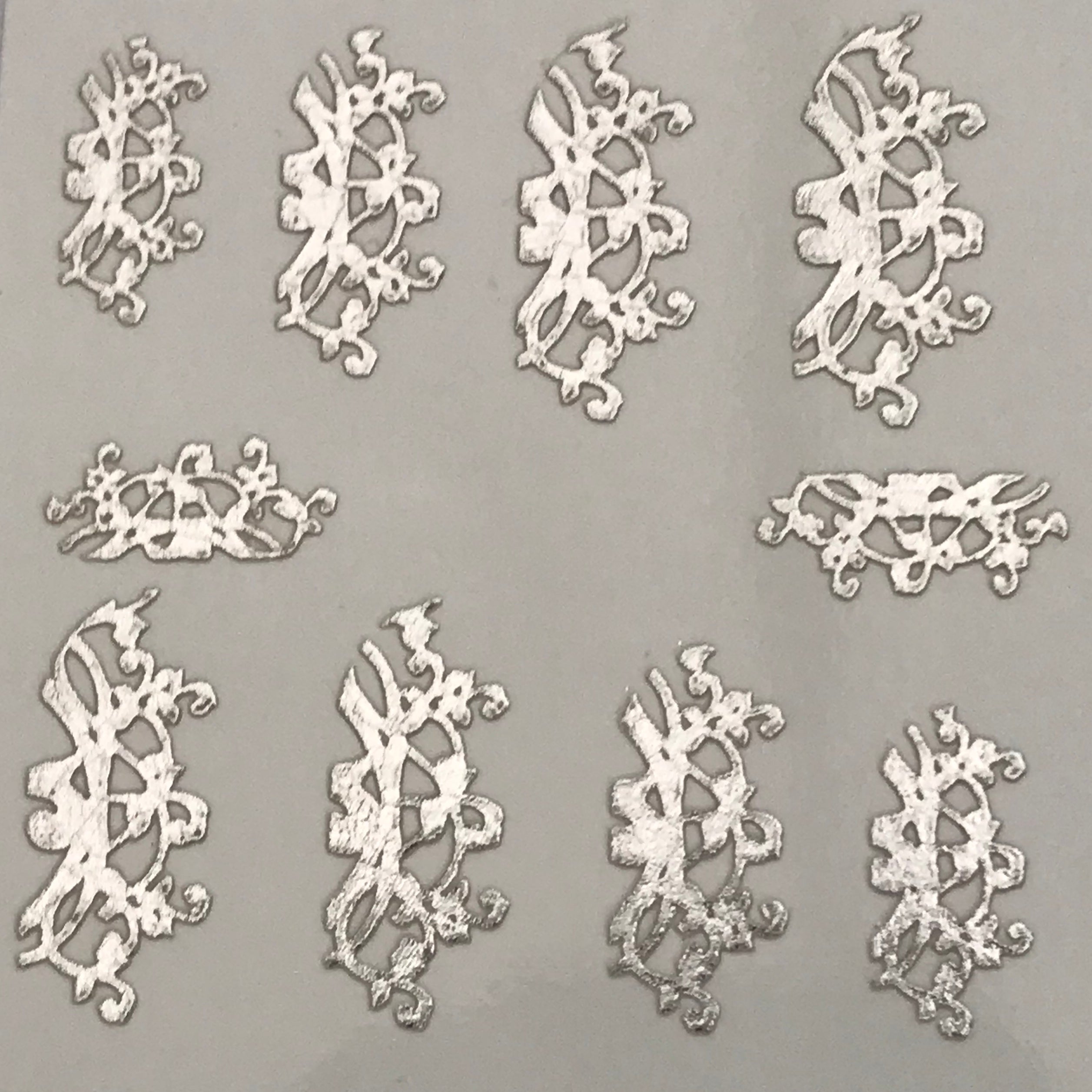 HD Nail Art Metallic Stickers Silver