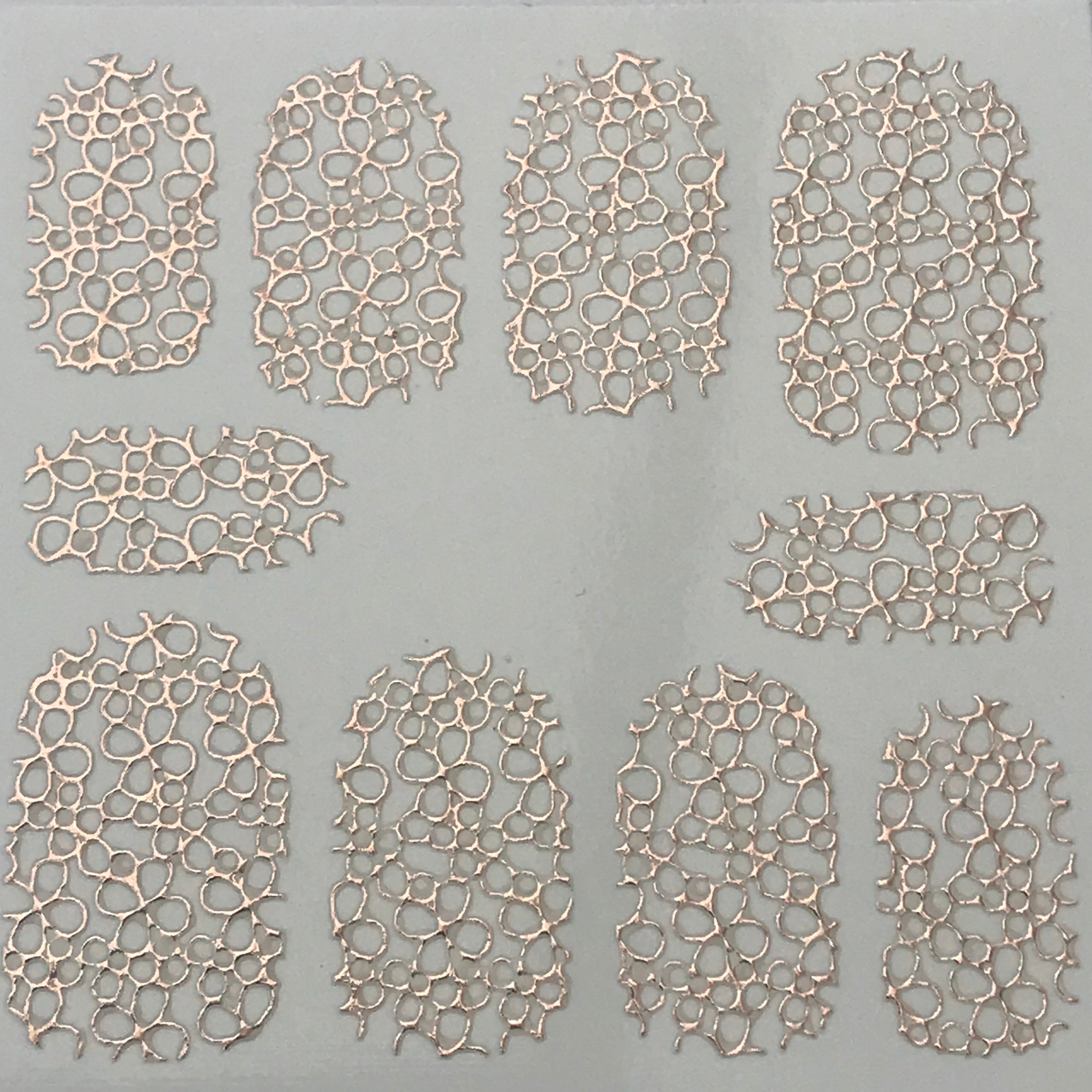HD Nail Art Metallic Stickers Rose Gold