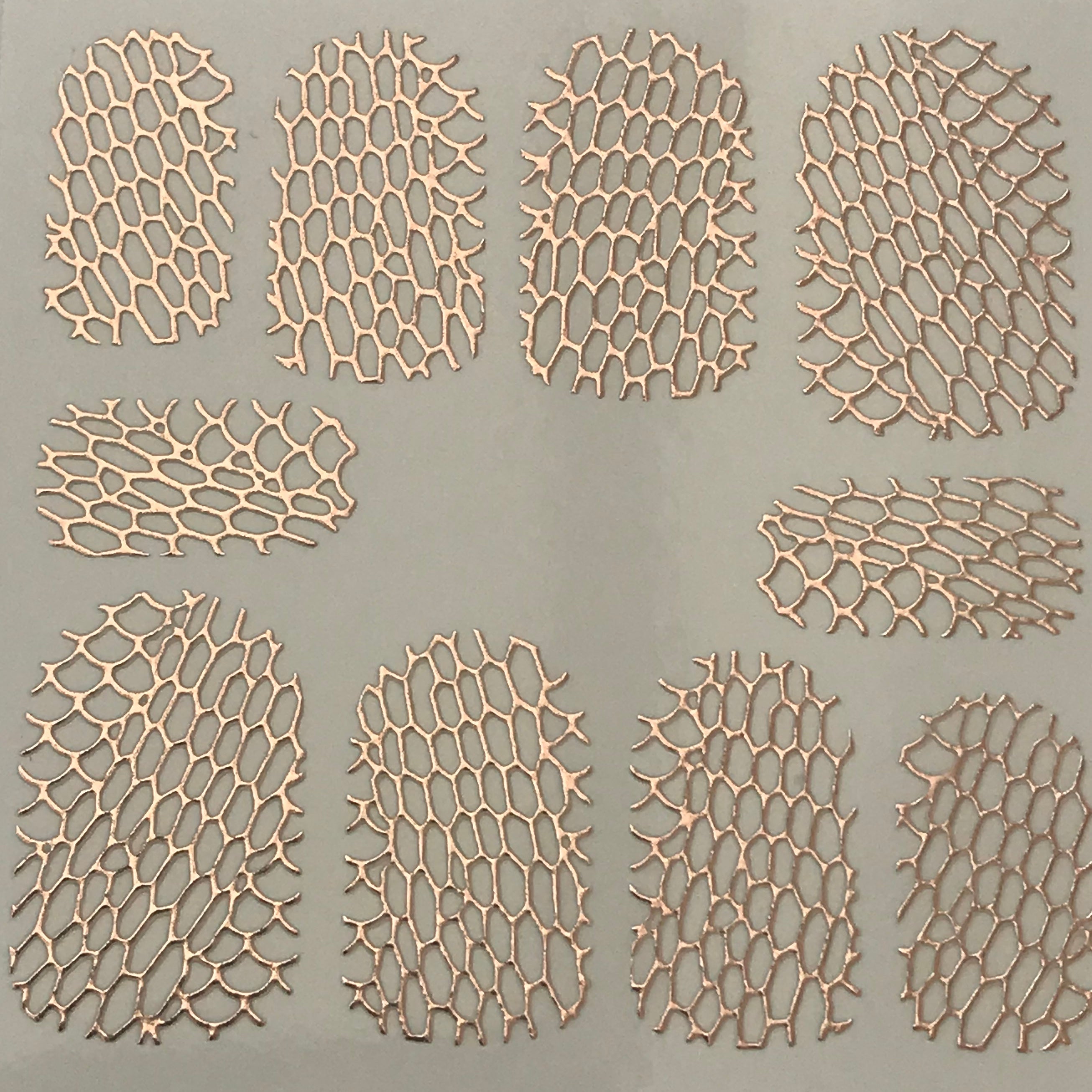 HD Nail Art Metallic Stickers Rose Gold
