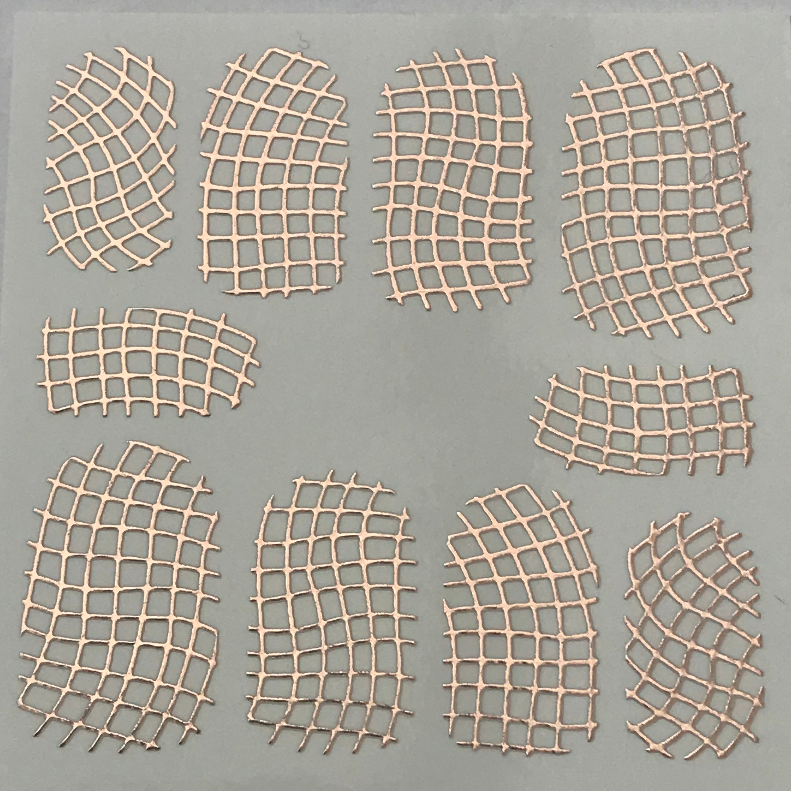 HD Nail Art Metallic Stickers Rose Gold