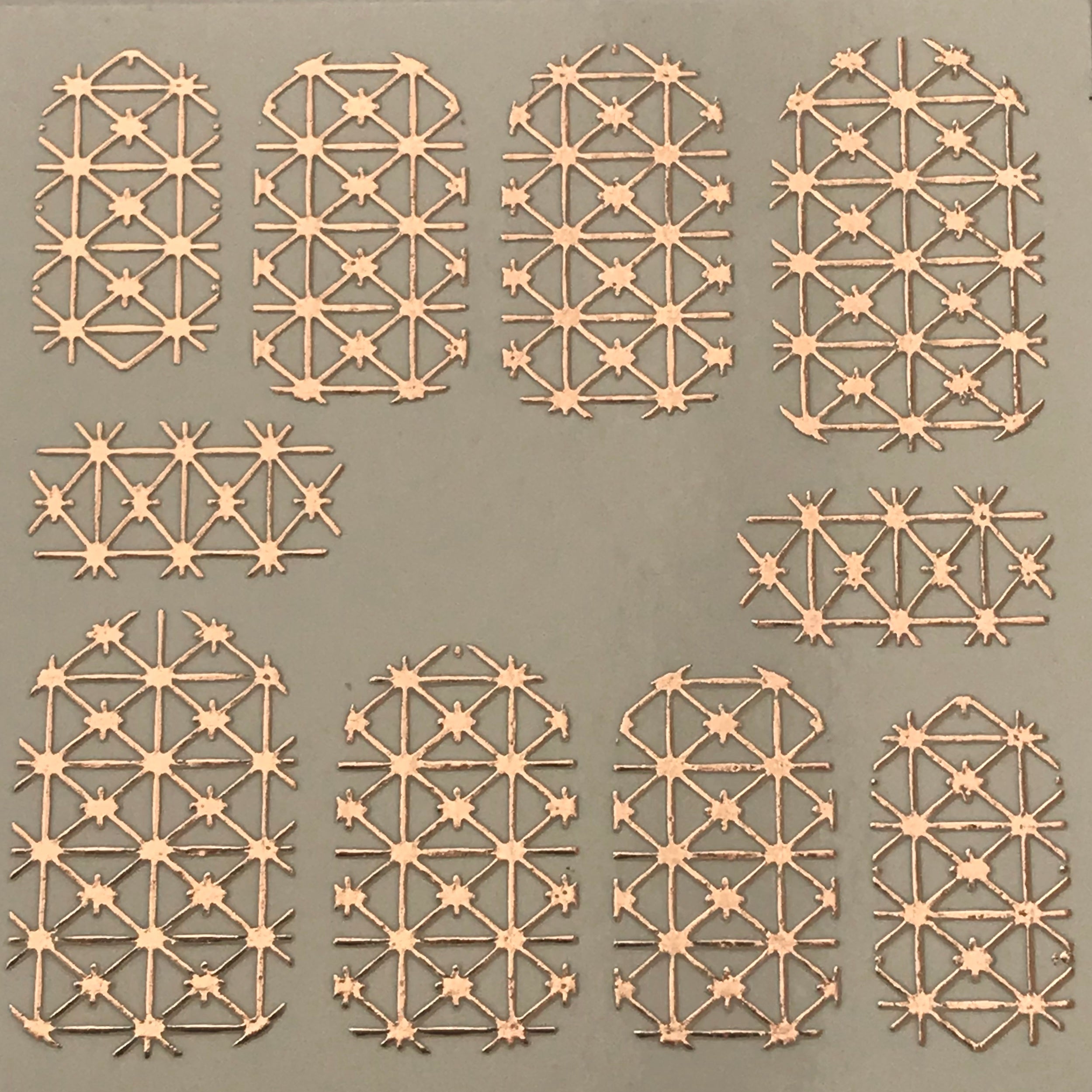 HD Nail Art Metallic Stickers Rose Gold