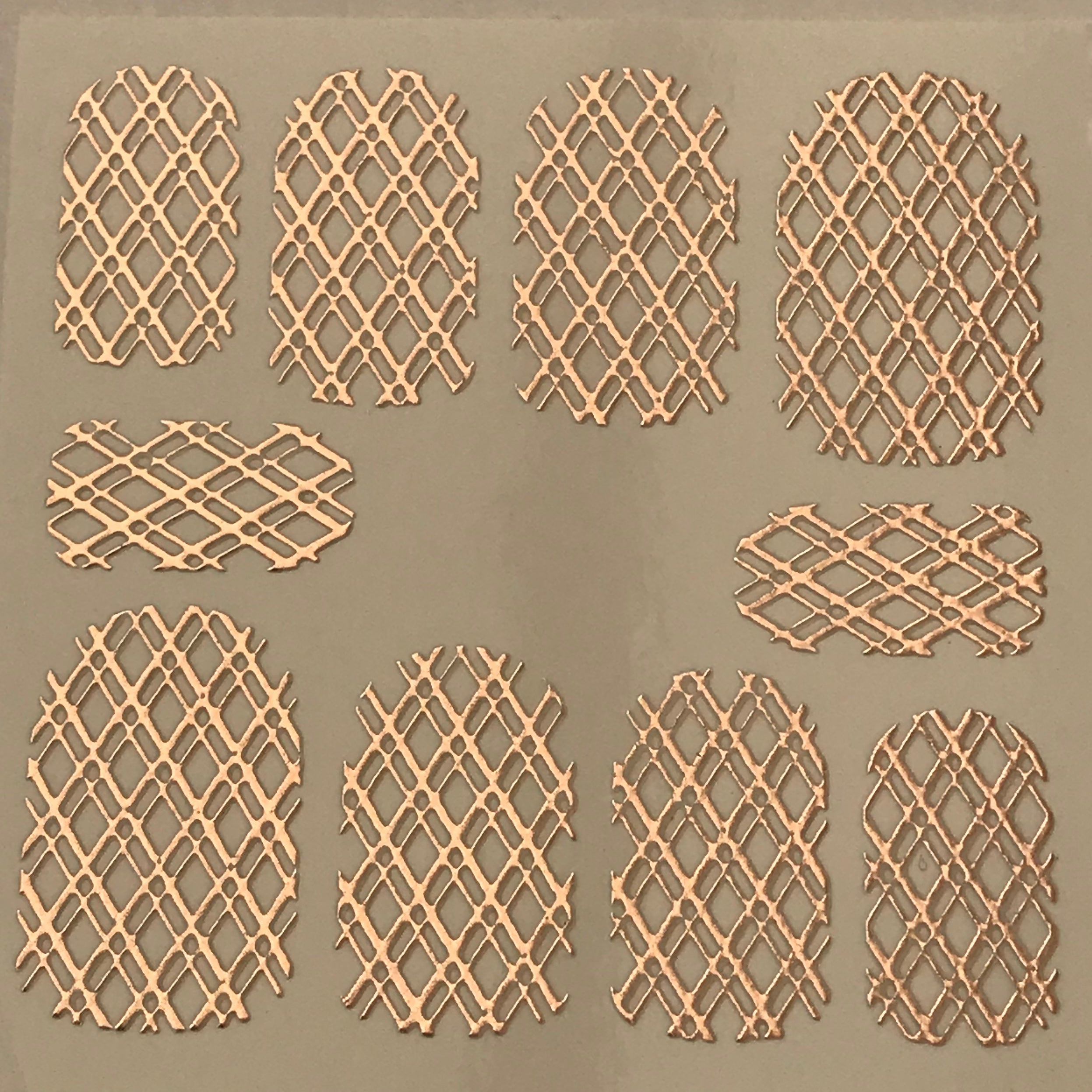 HD Nail Art Metallic Stickers Rose Gold