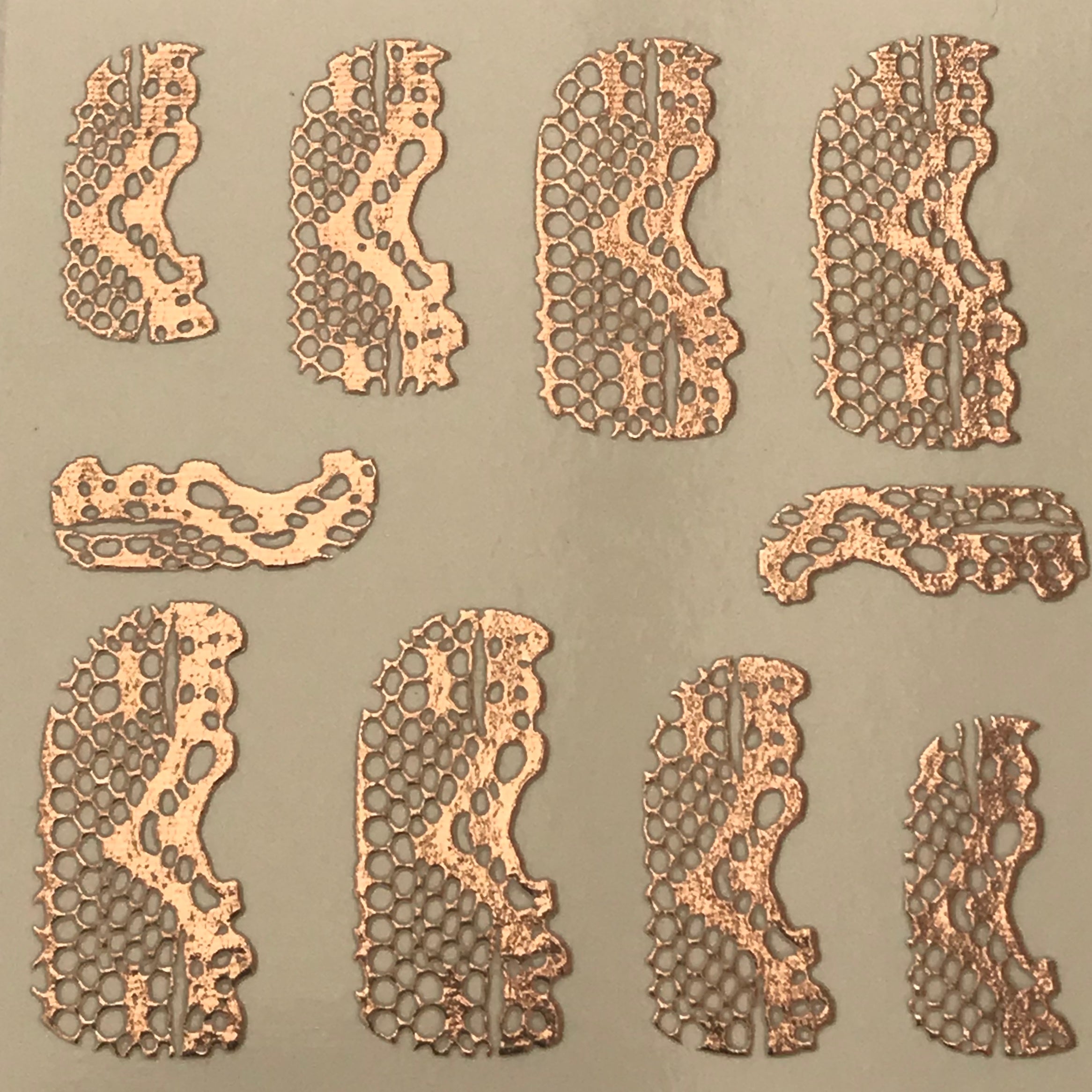 HD Nail Art Metallic Stickers Rose Gold