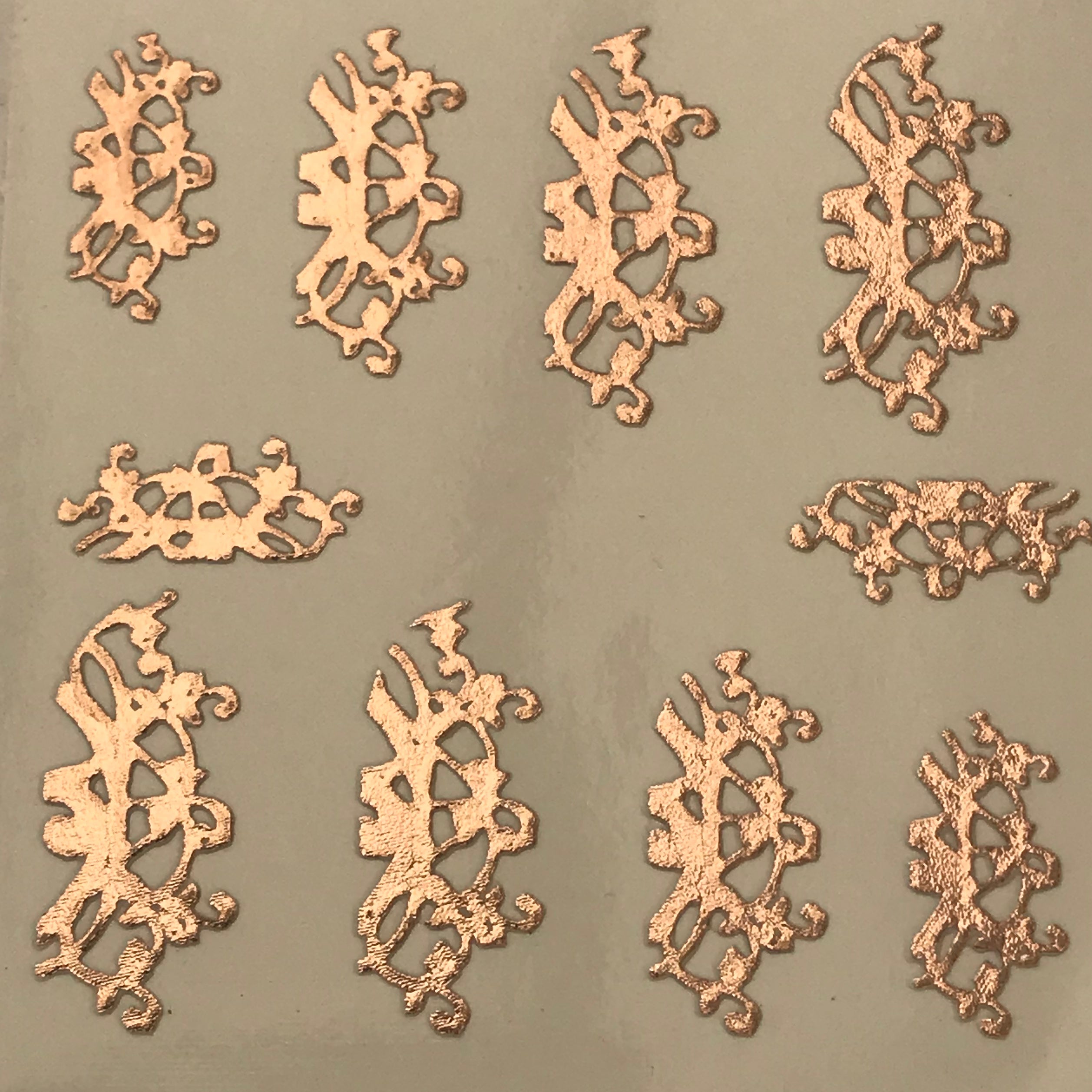 HD Nail Art Metallic Stickers Rose Gold