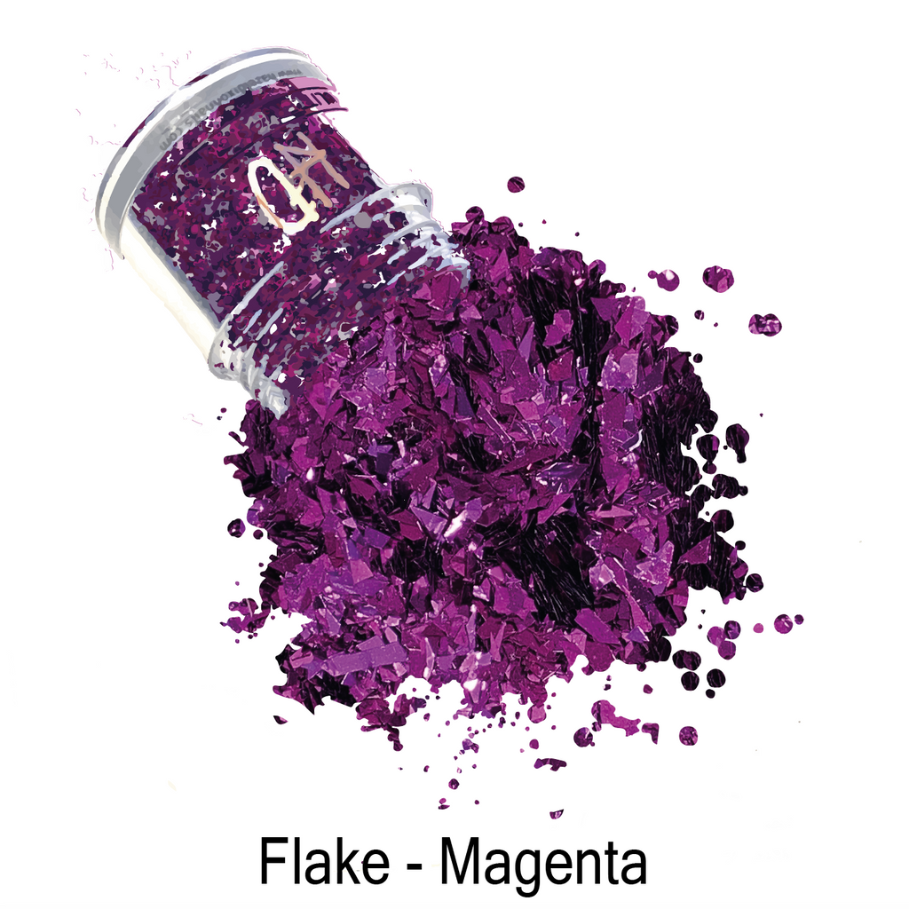 Glitter Flakes - Magenta