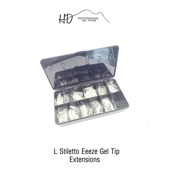 HD Full Cover Eeeze Gel Nail Tips - Long Stiletto