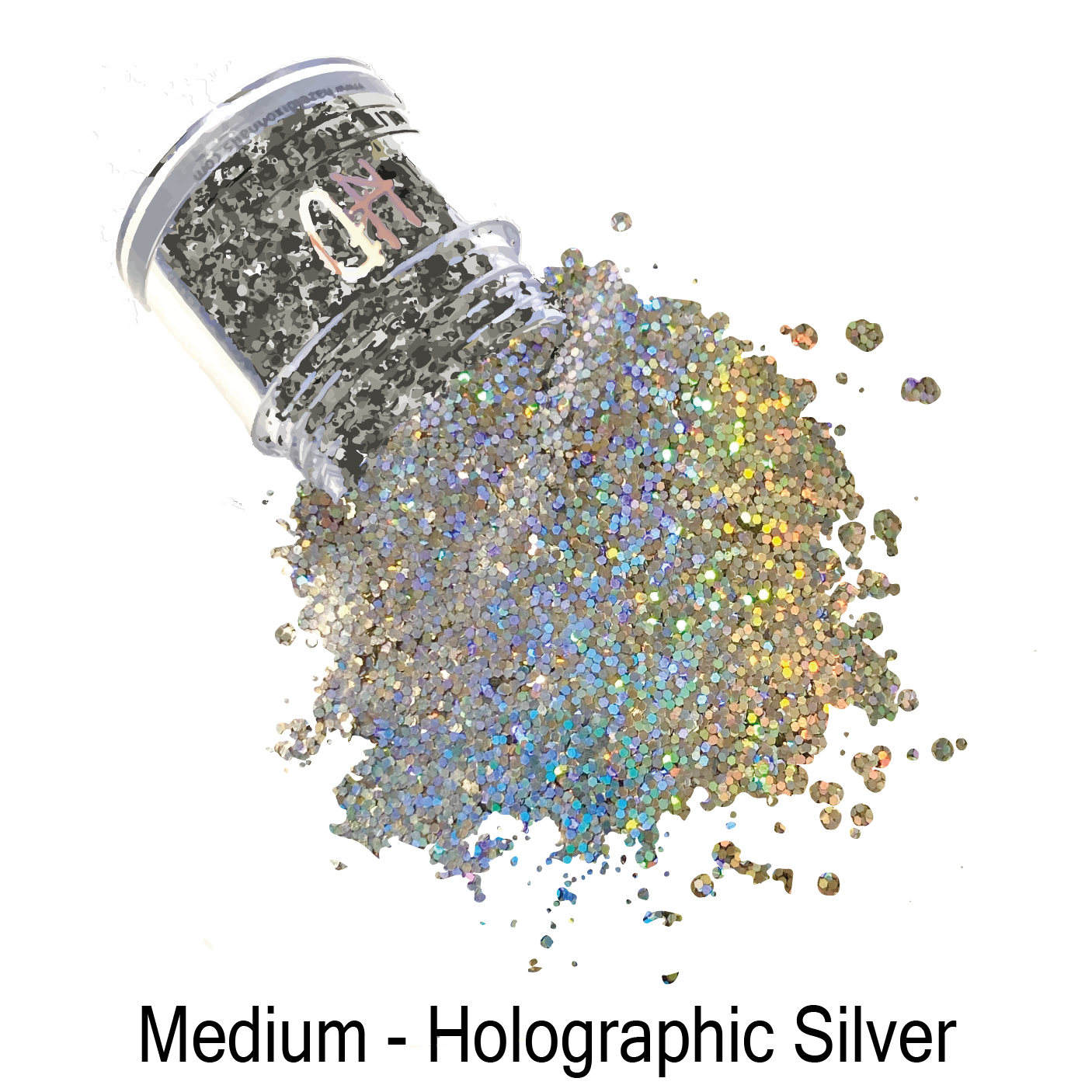 Silver Holographic Bulk Glitter - GL07 Silver Prism Extra Fine Cut .00 –