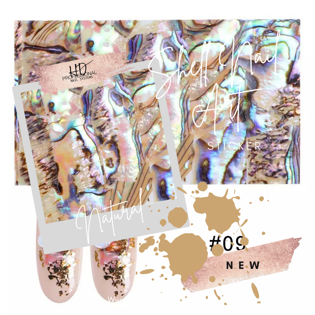 *NEW* Shell Nail Art Sticker - Natural