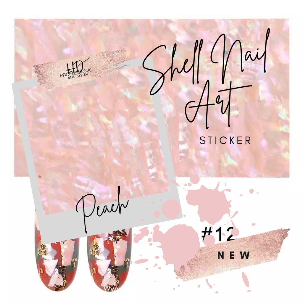 *NEW* Shell Nail Art Sticker - Peach