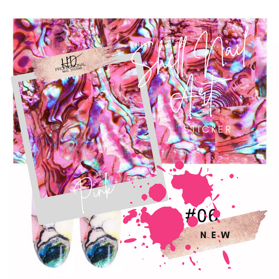 *NEW* Shell Nail Art Sticker - Pink