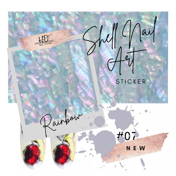 *NEW* Shell Nail Art Sticker - Rainbow
