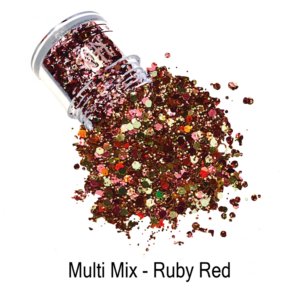 Precious Gems Multi Mix Glitter - Ruby Red