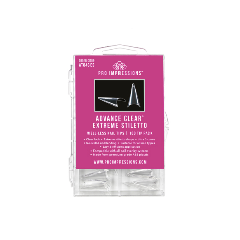 Pro Impressions Advance Clear Extreme Stiletto tips*Discontinued*