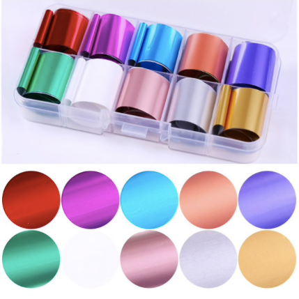 10pc Transfer Foils - Metallic 1