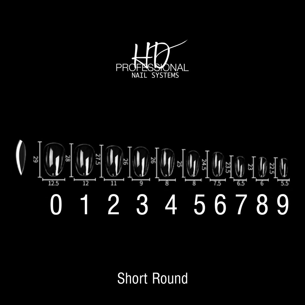 HD Full Cover Eeeze Gel Nail Tips - Short Round