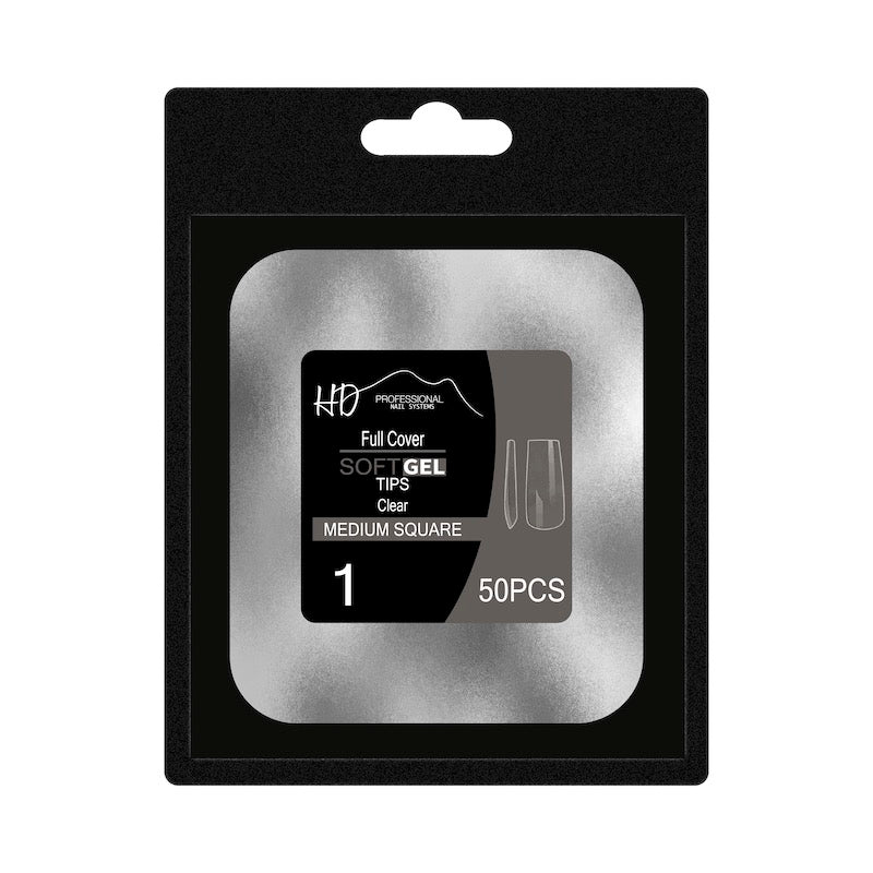 Full Cover Soft Gel Nail Tips - Medium Square