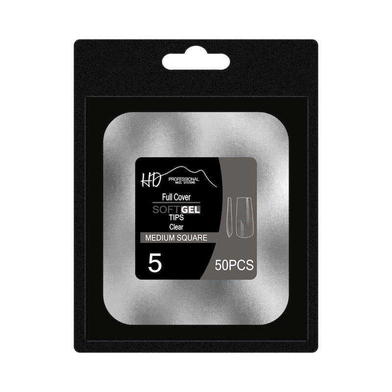 Full Cover Soft Gel Nail Tips - Medium Square