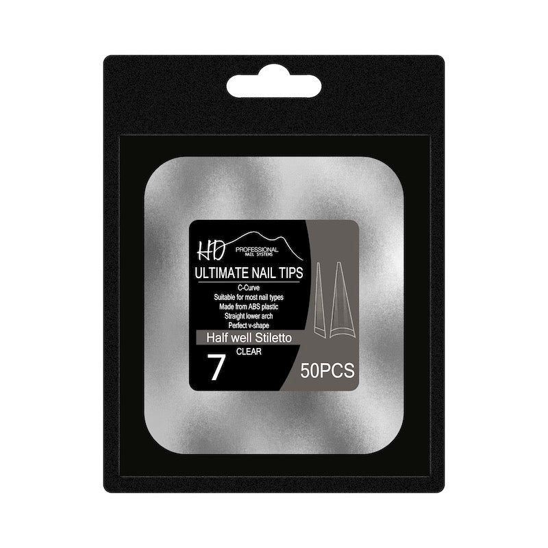 Stiletto Half Well Nail Tips (L)