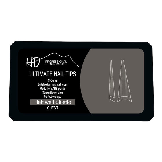 Stiletto Half Well Nail Tips (XL) *NEW*