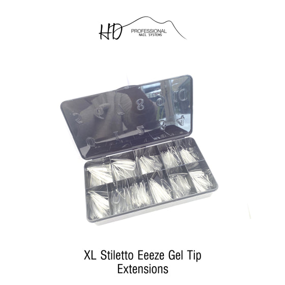 HD Full Cover Eeeze Gel Nail Tips - XL Stiletto