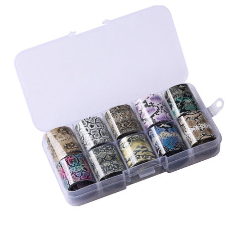 10pc Transfer Foils - snake print